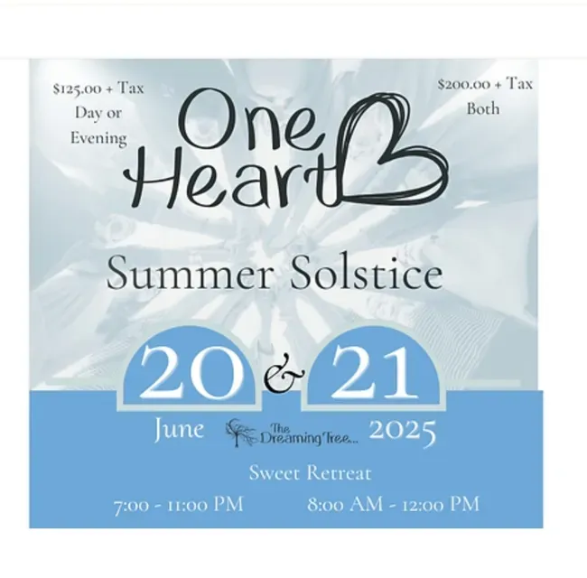 ONE HEART Summer Solstice Event Presented by The Dreaming Tree...